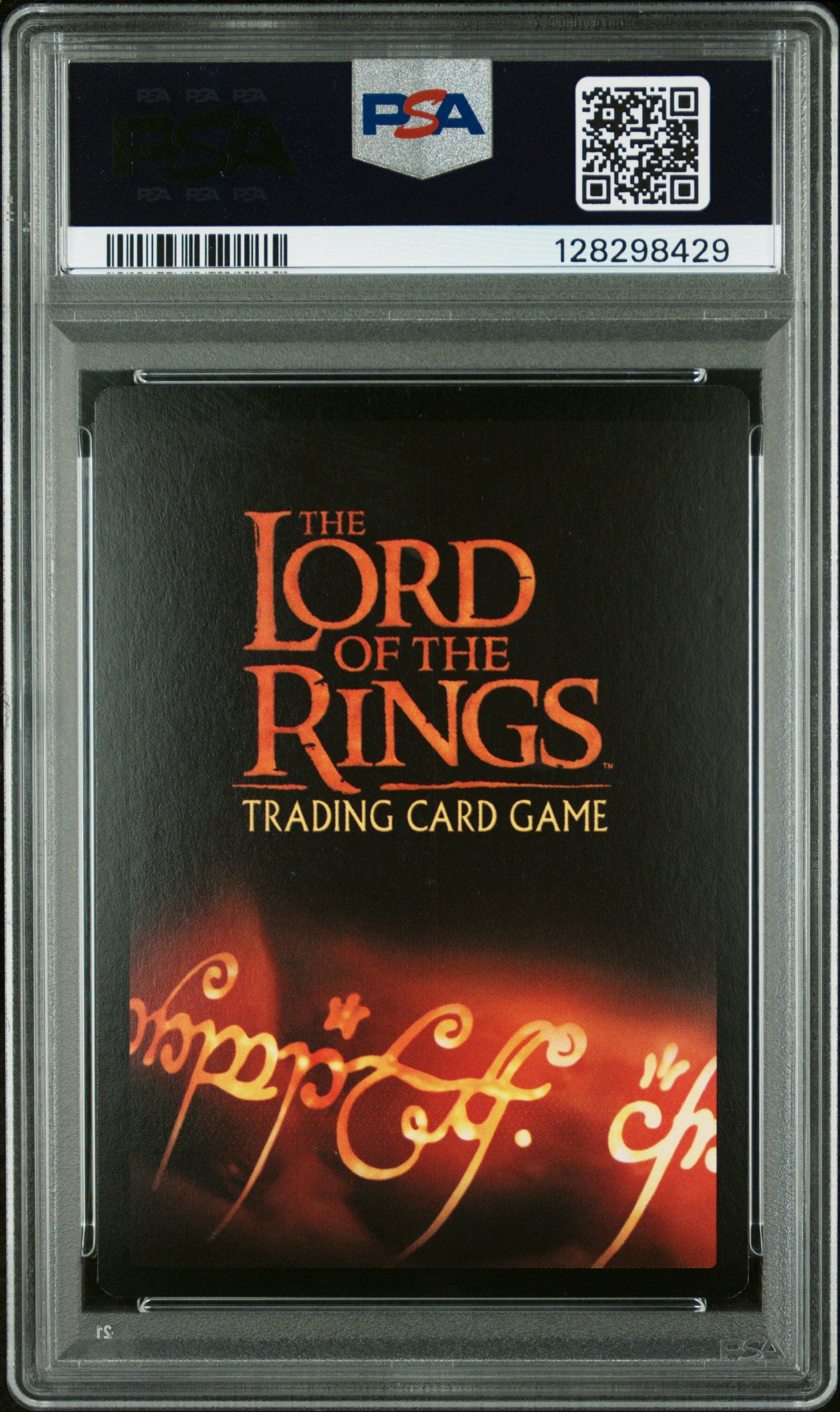 PSA 9 Elijah Wood #2R86 LOTR TCG Autographed Signed Decipher Foil C29