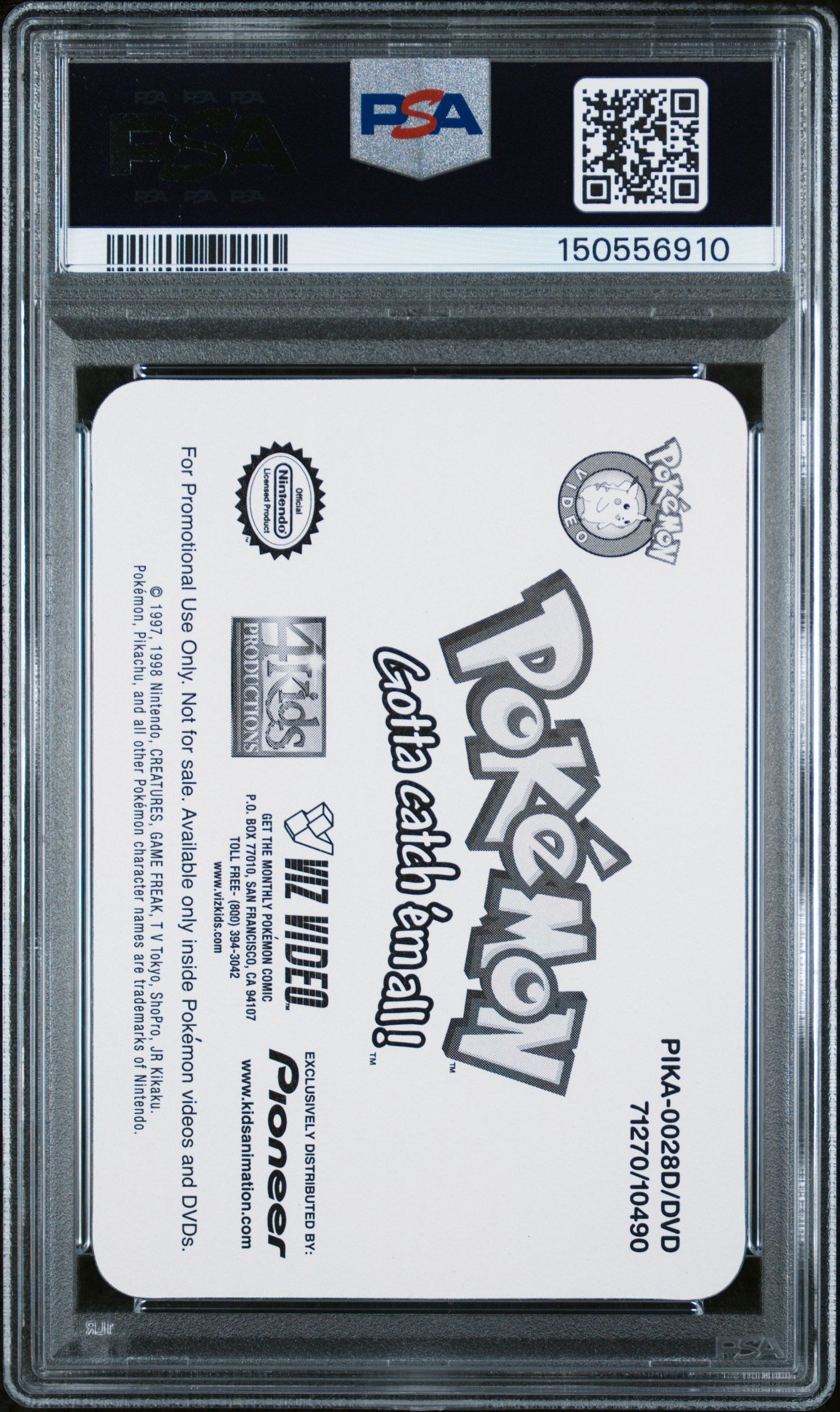 PSA 8 Blastoise #28 Pokemon Pokemon 2001 VIZ VHS Lenticular Midnight Guardian C10