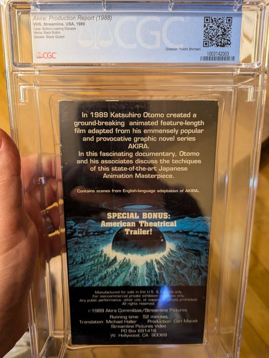 9.6 A+ Akira Production Report VHS Tape Sealed Graded CGC 1989 Macek