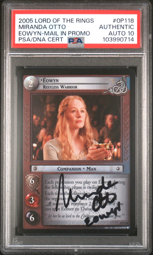 Miranda Otto Eowyn 0P118 FOIL SIGNED PSA Autograph Lord of the Rings TCG LOTR