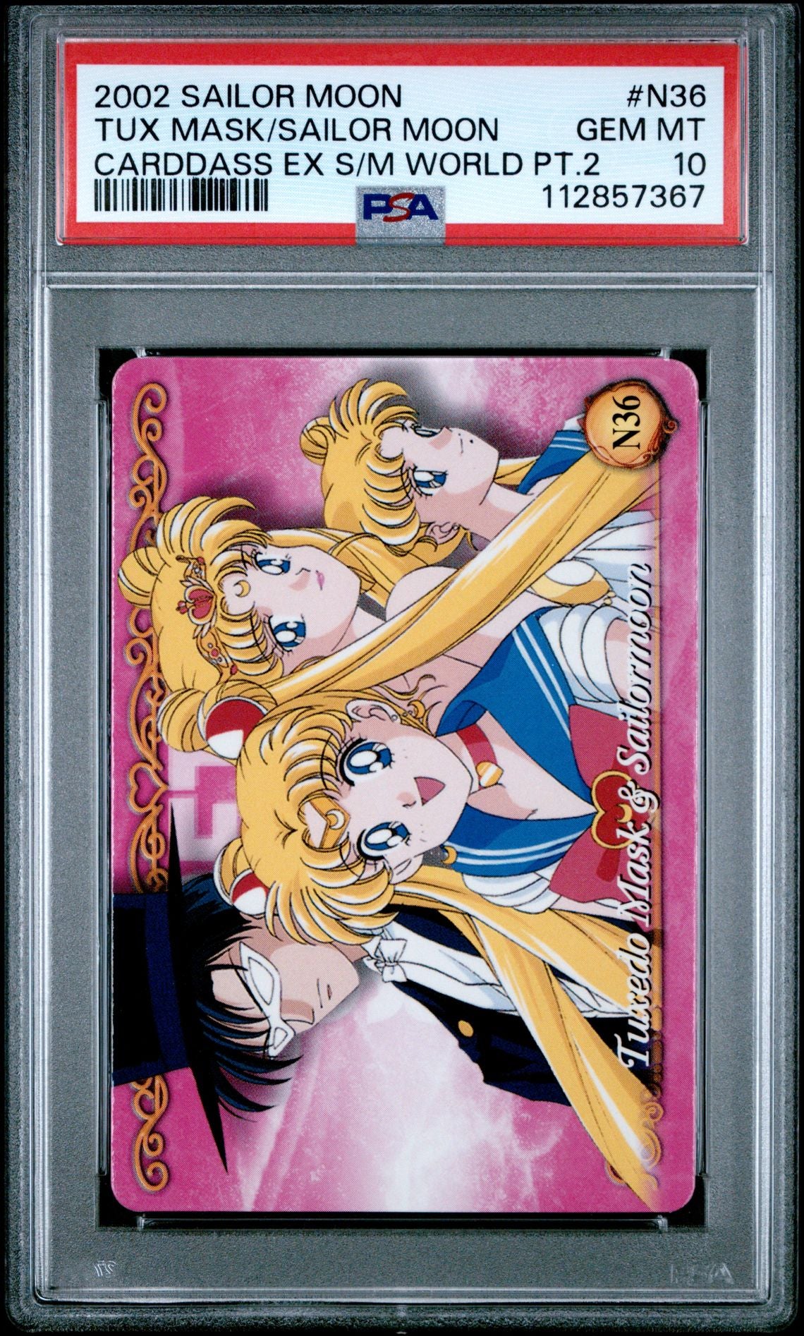 PSA 10 Pop 1 Tuxedo Mask #N36 EX Sailor Moon World Part 2 Carddass C67