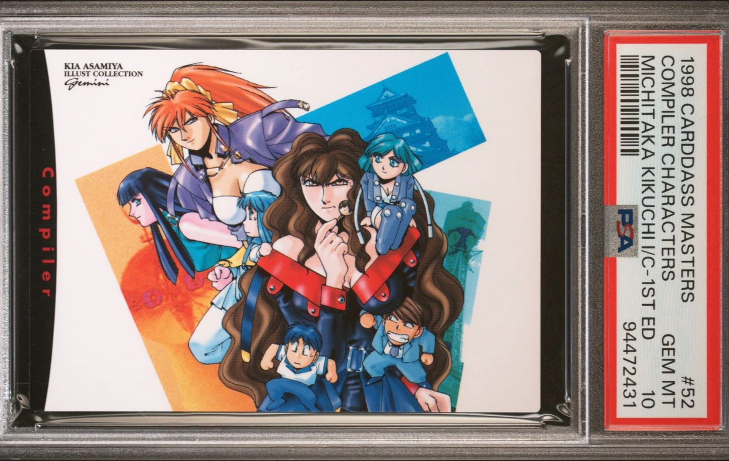 PSA 10 1998 Carddass Masters Kikuchi X Kia Asamiya 52 Compiler Characters