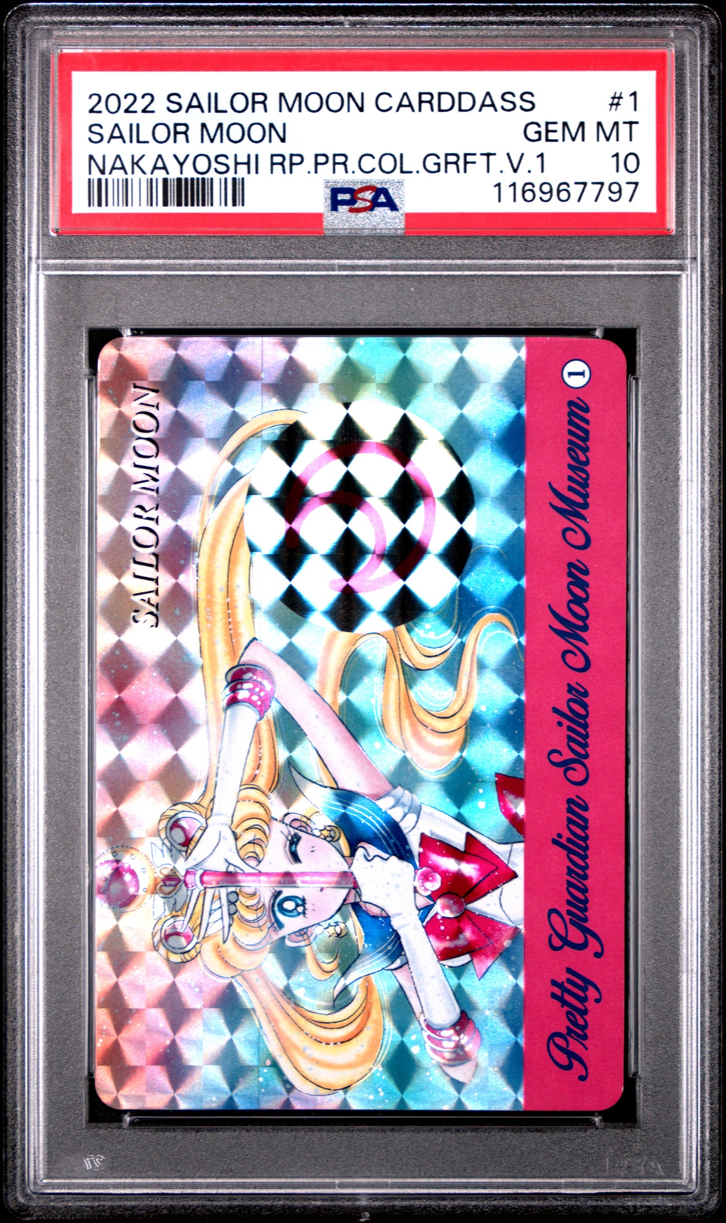 PSA 10 Pop 3 #1 Sailor Moon Premium Graffiti Promo P1 Carddass Prism C97