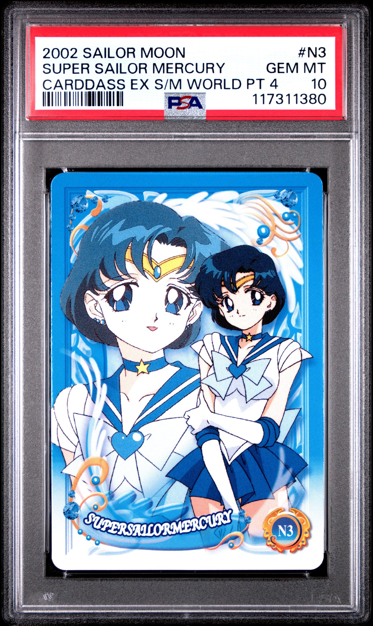 PSA 10 Pop 1 Mercury #N3 Sailor Moon EX World P4 Carddass C80