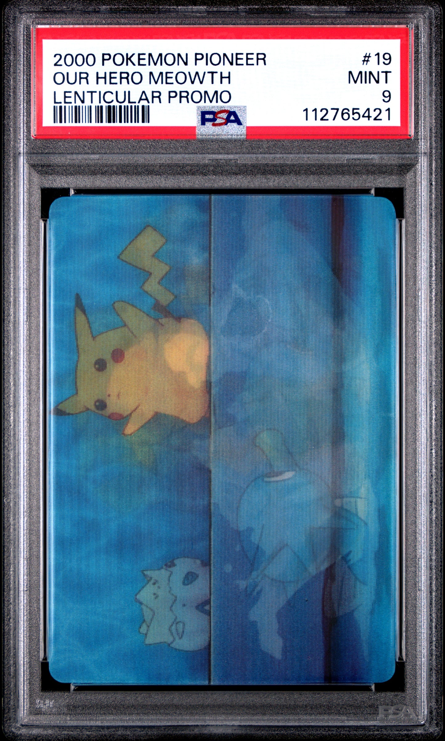 PSA 9 OUR HERO MEOWTH #19 Pokémon TCG VHS Promo Pioneer Lenticular C21