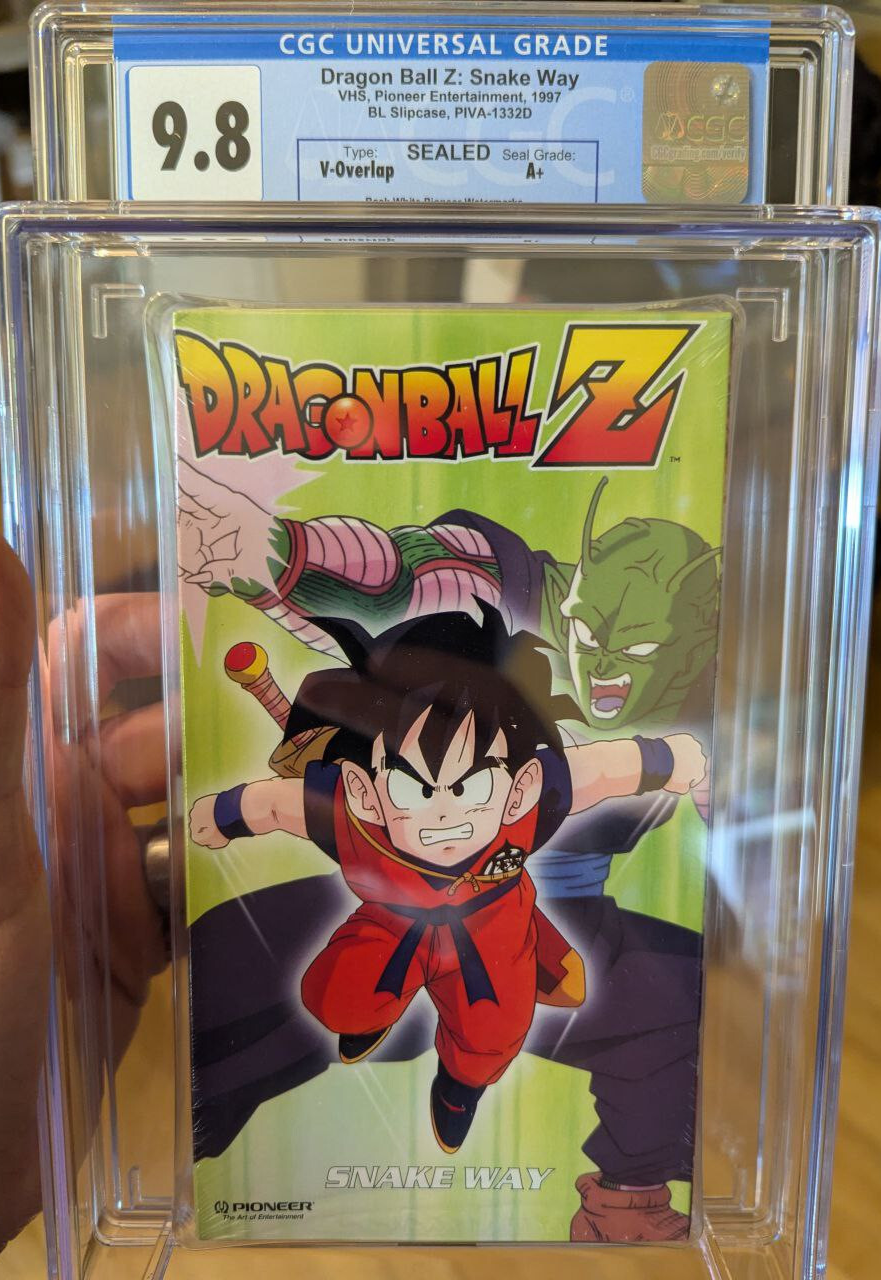 9.8 A+ Dragon Ball Z Snake Way Gohan Piccolo Goku VHS Sealed Graded CGC 1998
