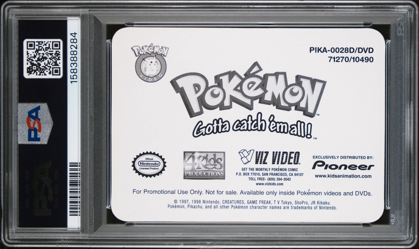 PSA 10 Pop 2 Blastoise Pioneer Lenticular Pokemon VIZ VHS Promo Midnight C84