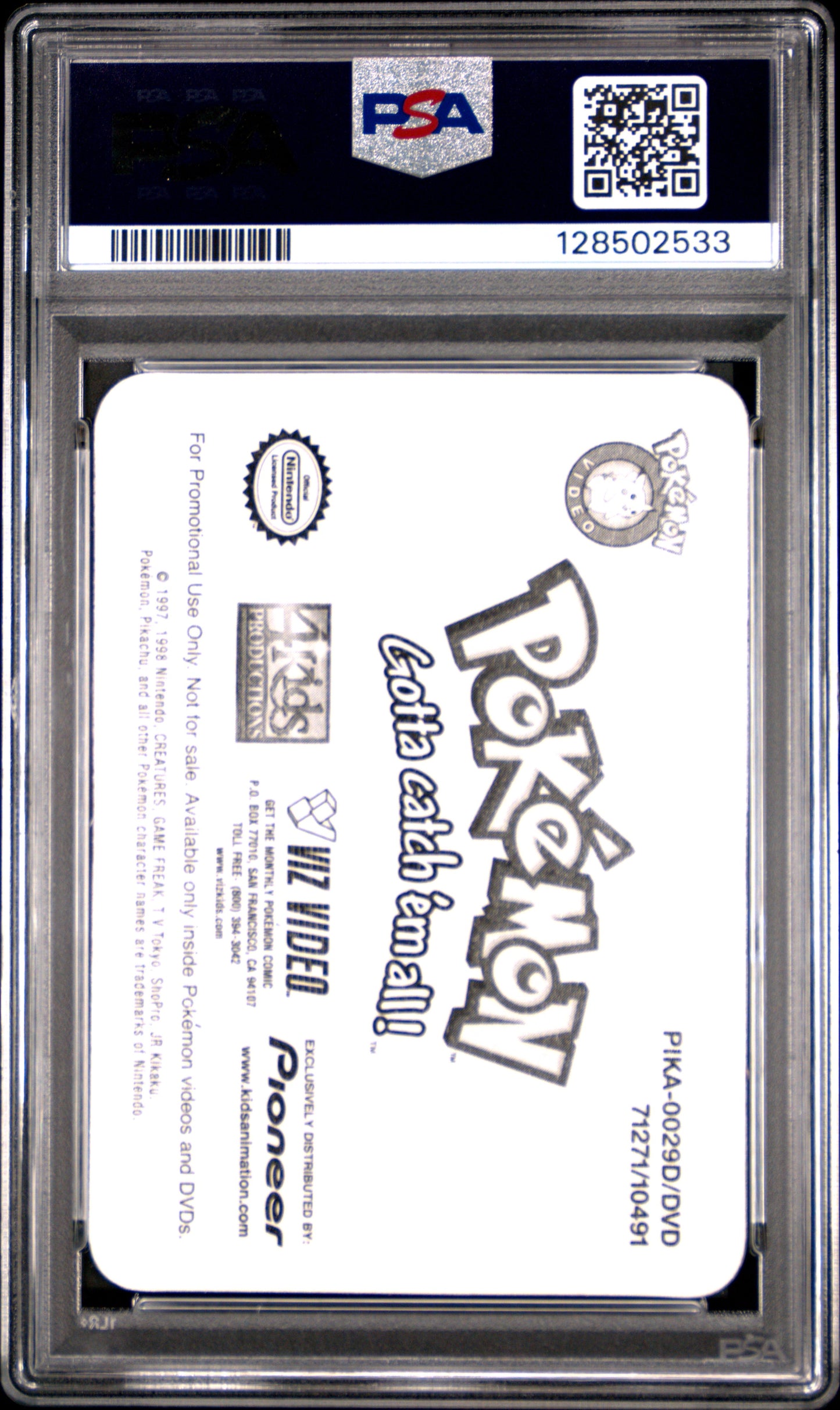 PSA 9 Pop 4 Mission Spinarak Marill #29 Pokemon VIZ VHS Pioneer Lenticular C33