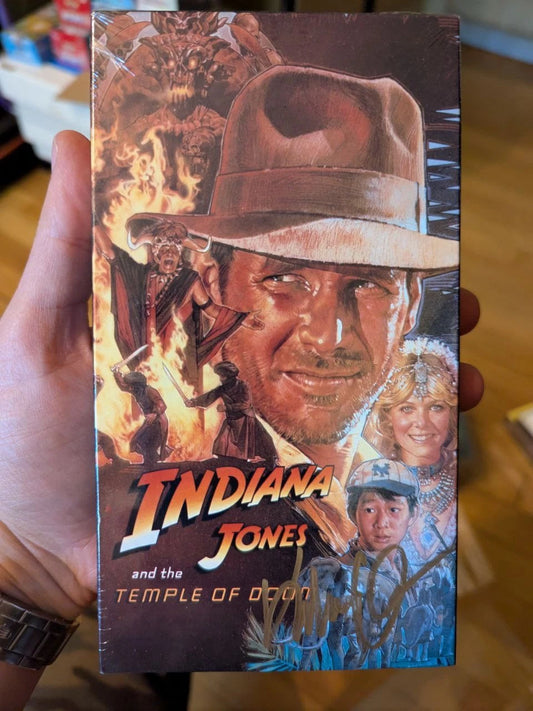 Indiana Jones Temple of Doom Ke Quan SEALED VHS Tape Signed Autographed Mint