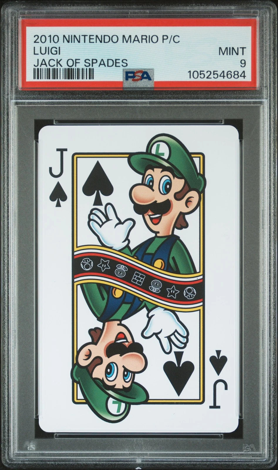 PSA 9 2010 Nintendo Mario Playing Cards Luigi Of Jack Spades Pop 1