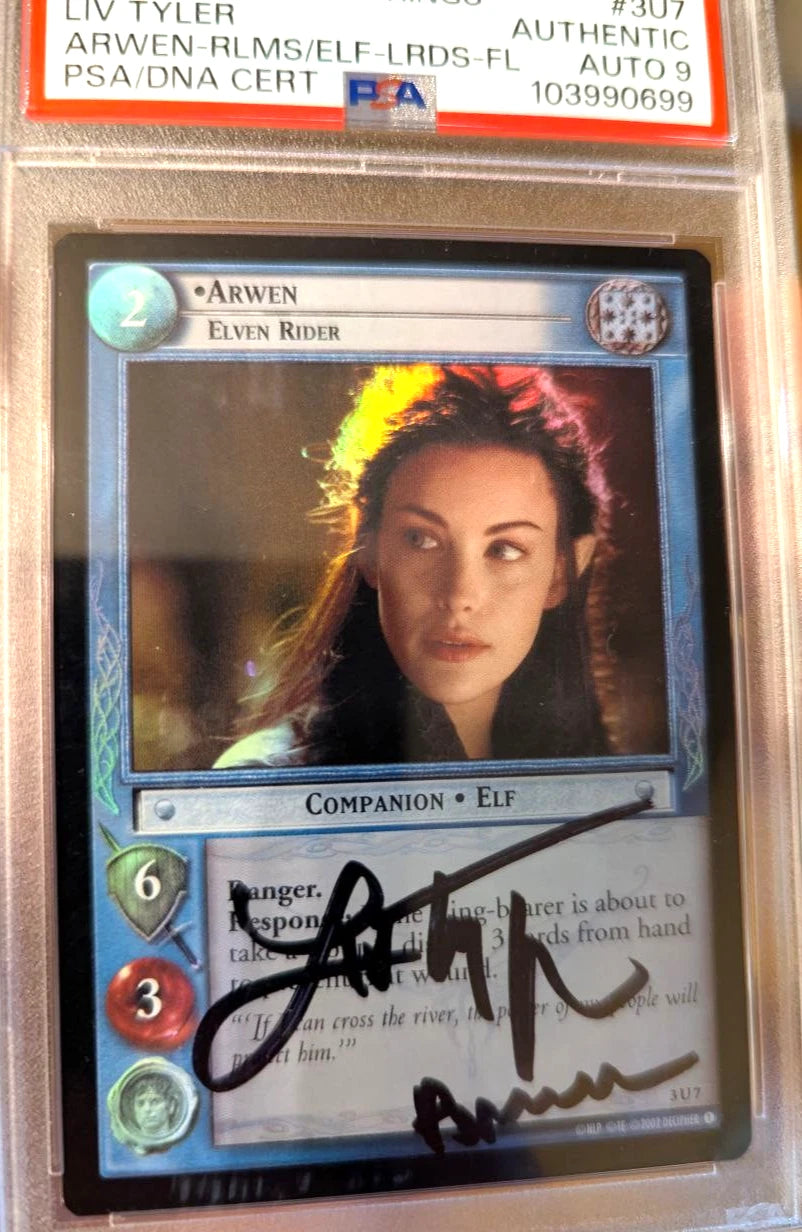 Liv Tyler 3U7 Arwen Realm FOIL SIGNED PSA Autograph Lord of the Rings TCG LOTR