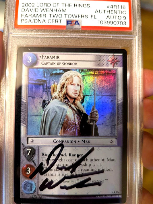David Wenham Faramir 4R116 FOIL SIGNED PSA Autograph Lord of the Rings TCG LOTR