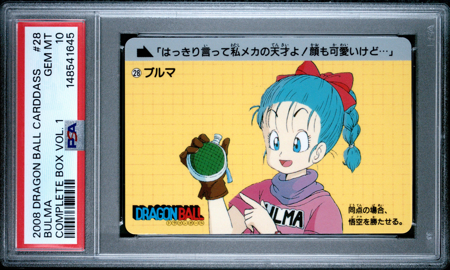 PSA 10 Bulma #28 POP 1 Dragon Ball Carddass 2008 Volume 1 C45
