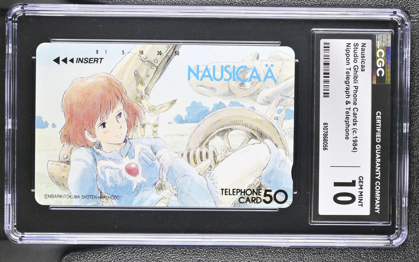 CGC GEM MINT 10 Nausicaa # 1984 NTT Phone Card Ghibli C56