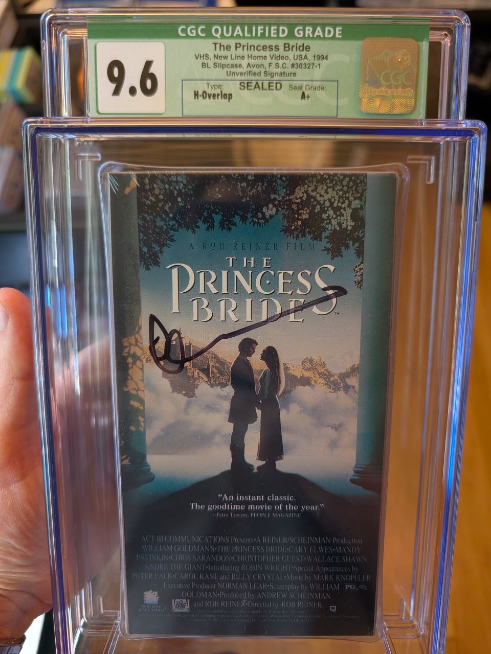 Sealed VHS 9.6 A+ Signed Auto Princess Bride New Line CGC Graded