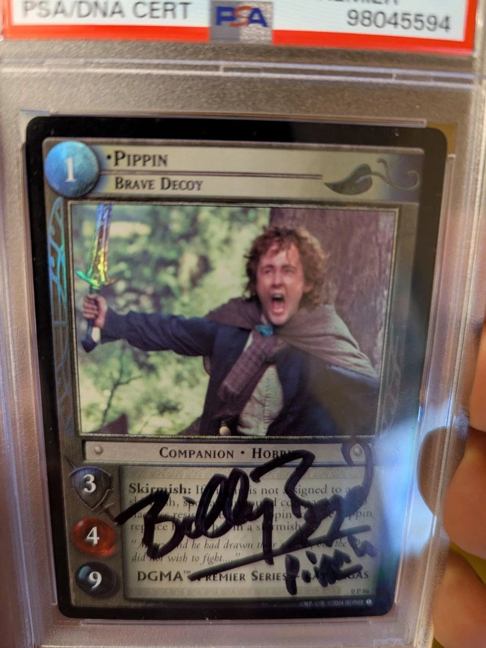 Billy Boyd 0P86 Pippin Promo FOIL SIGNED PSA Autograph Lord of the Rings TCG