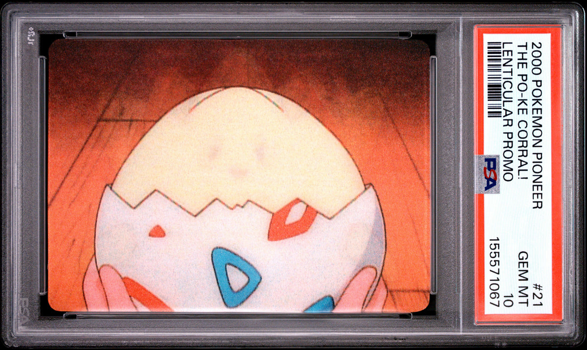 PSA 10 Togepi Lenticular #21 Pokemon Pioneer 2000 VIZ VHS Po-ke Corral C67