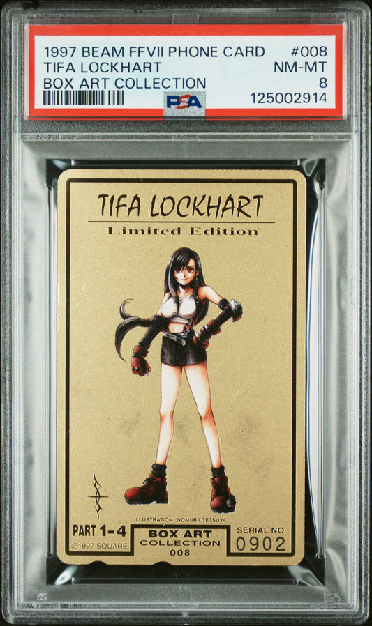 PSA 8 Final Fantasy VII Gold Tifa #FF Anime 1997 Phone Card NTT Foil C14