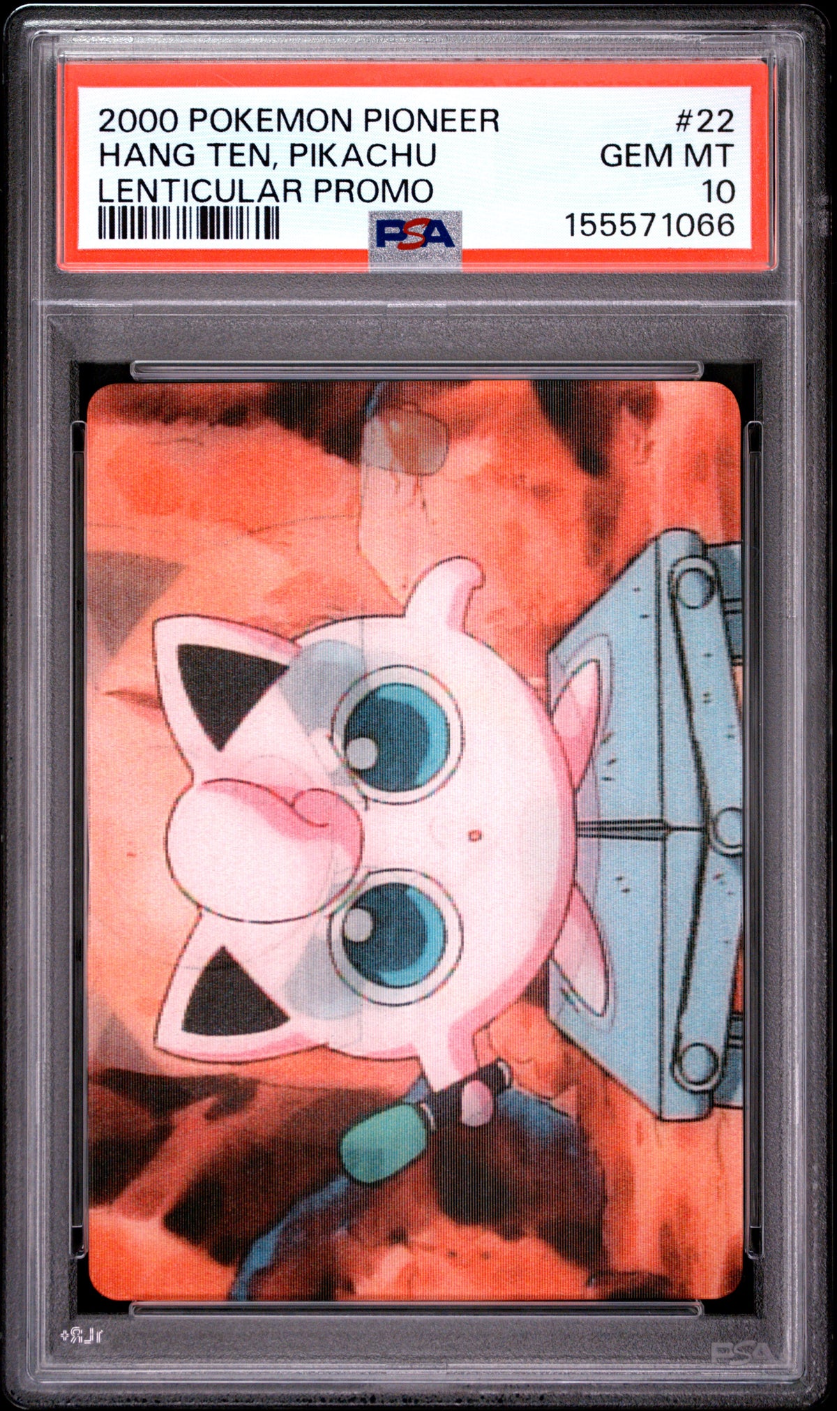 PSA 10 Jigglypuff Lenticular #22 Pokemon Pioneer 2000 VIZ VHS Hang Ten Pikachu! C66