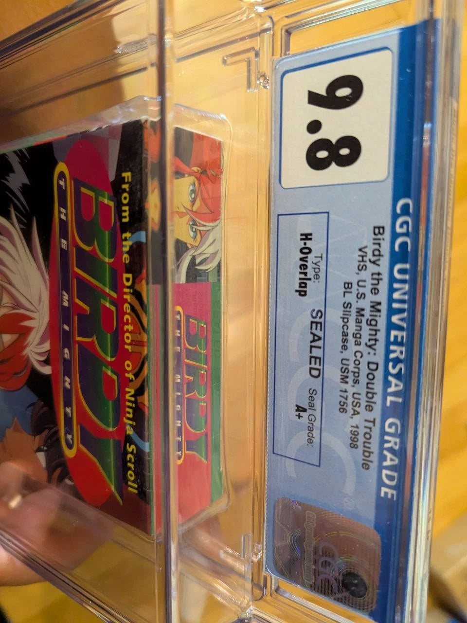9.8 A+ Birdy The Mighty Anime VHS Tape Sealed Graded CGC 1998 Double Trouble