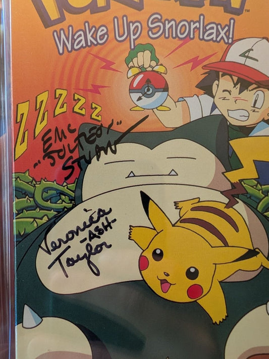 Sealed VHS 9.6 A+ Signed Auto Pokemon Pioneer Wake Up Snorlax CGC Graded