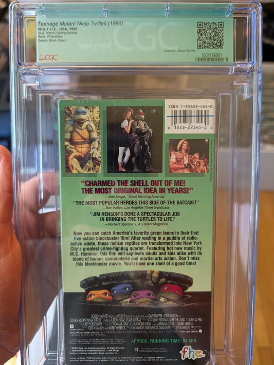 Sealed VHS 9.4 A+ Signed Auto TMNT Ninja Turtles fhe CGC Graded
