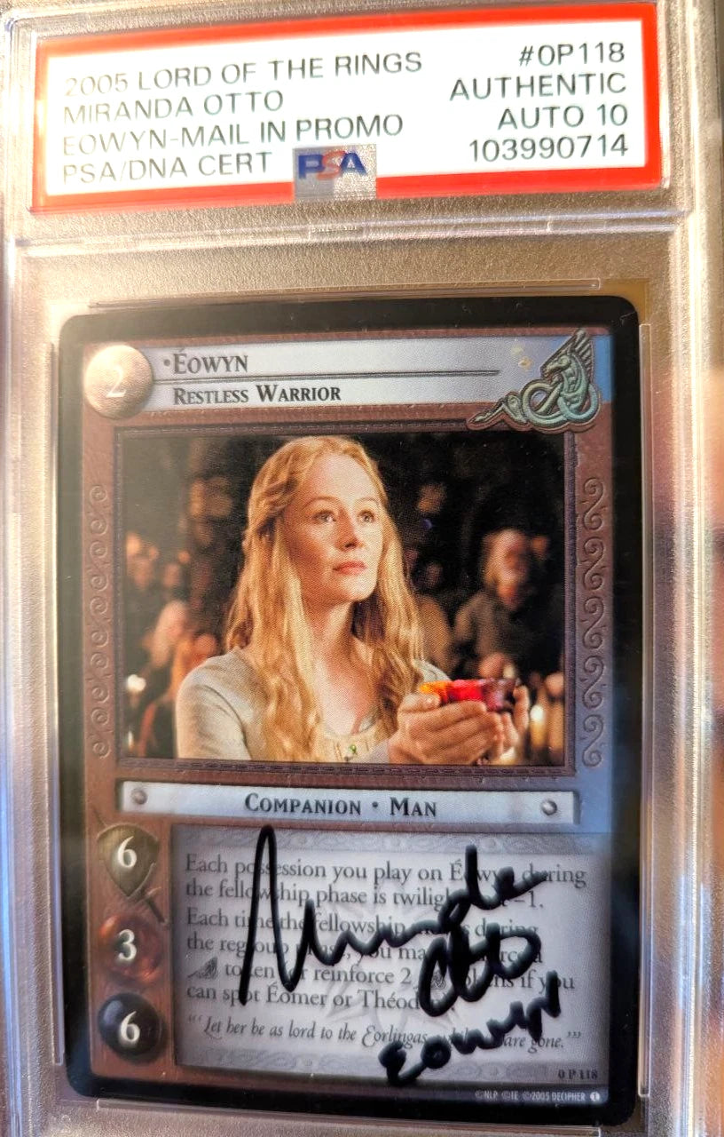 Miranda Otto Eowyn 0P118 FOIL SIGNED PSA Autograph Lord of the Rings TCG LOTR