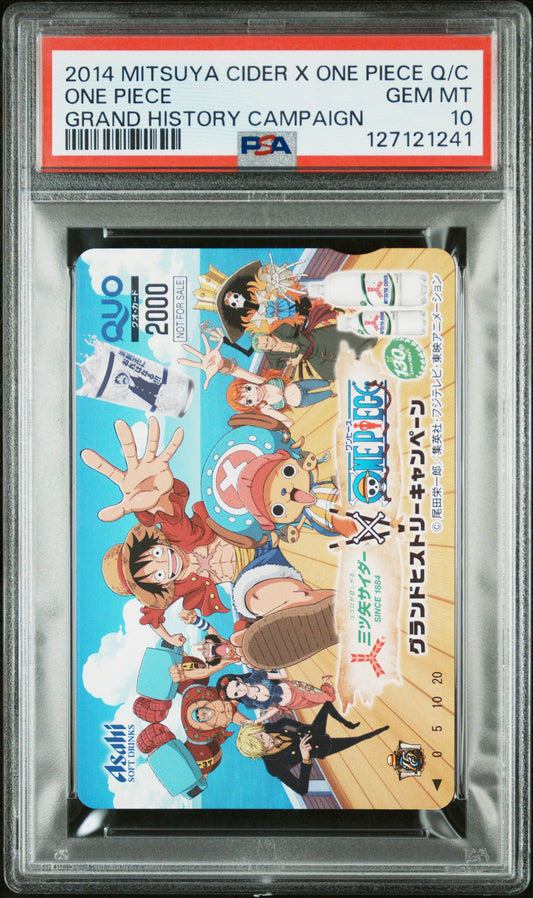 PSA 10 POP 1 One Piece #OP Anime 2014 Quo Phone Card NTT C41