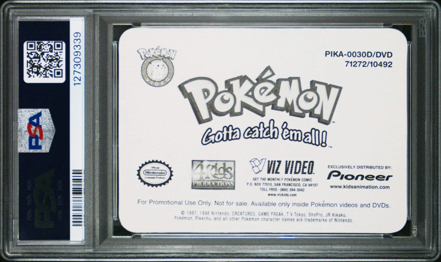 PSA 10 Pop 2 Pioneer Lenticular Promo Snow Rescue #30 Pikachu Pokemon VHS VIZ