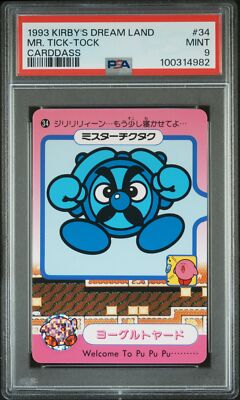 PSA 9 1993 Carddass Kirby'S Dream Land 34 Mr. Tick-Tock | Pop 1