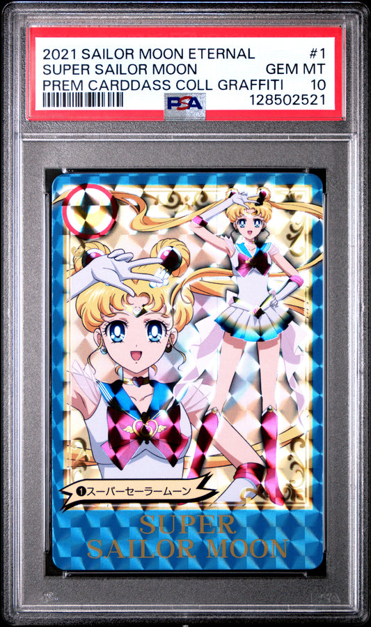 PSA 10 Pop 1 Usagi #1 Sailor Moon Eternal Graffiti Carddass Prism C21