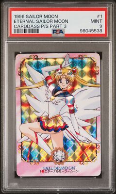 PSA 9 1996 Sailor Moon Carddass Pretty Soldiers Part 3 #1 Eternal Pop 3 NoneHigh