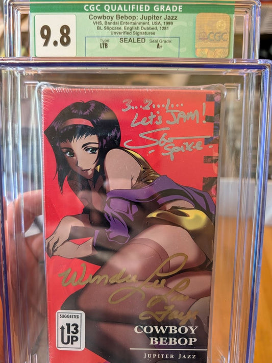Sealed VHS 9.8 A+ Cowboy Bebop Signed Auto Anime Bandai Jupiter Jazz CGC Graded