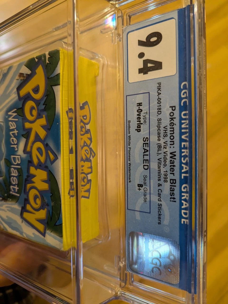 CGC 9.4 Pokemon WATER BLAST VHS New Sealed PSA COA Signed Eric Stuart Charizard