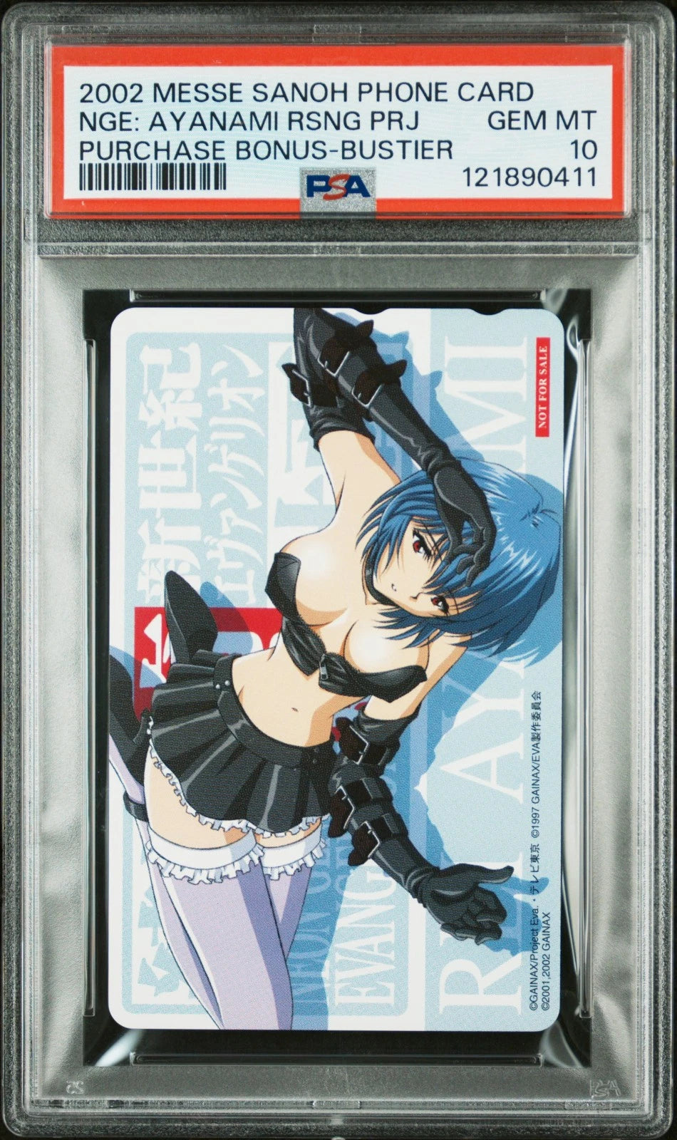 PSA 10 Pop 3 Rei Ayanami Evangelion 2002 NTT Phone Card Bustier Messe Sanoh NGE
