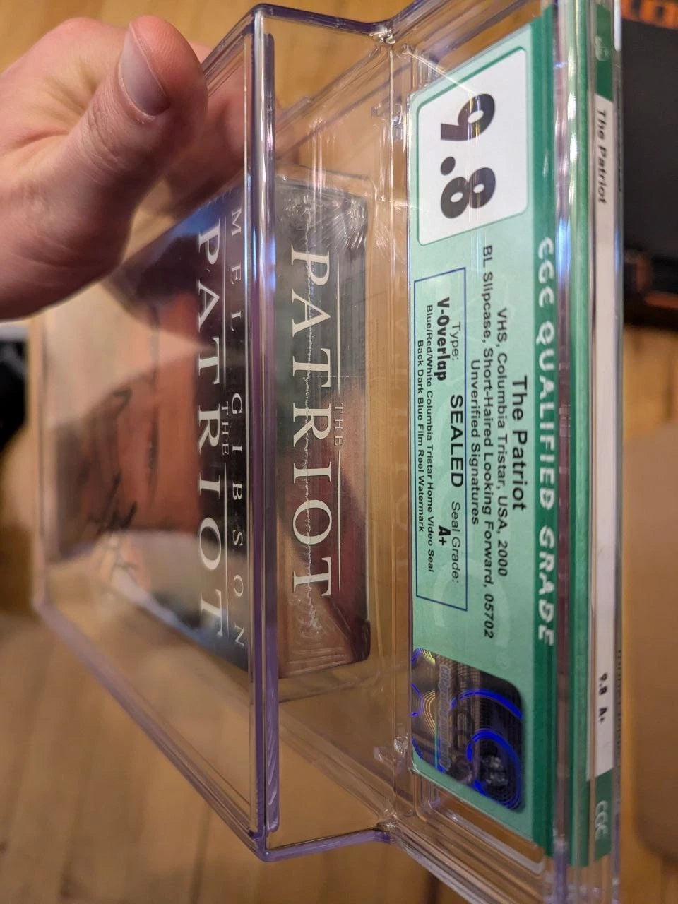 9.8 A+ The Patriot Autographed Mel Gibson & Isaacs VHS Sealed Graded CGC 2000