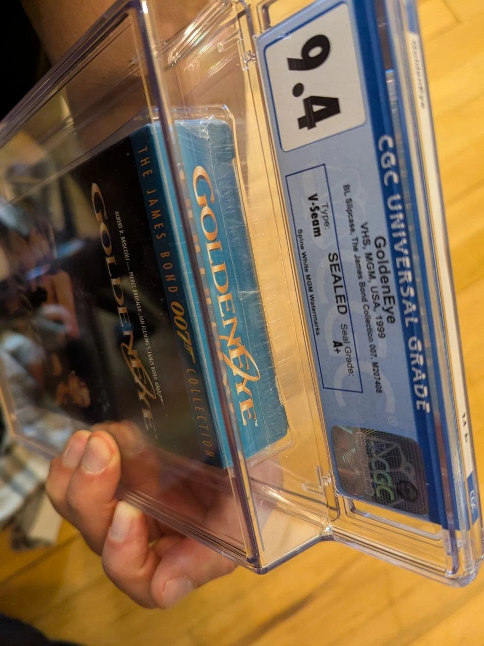 9.4 A+ GoldenEye James Bond VHS Tape Sealed Graded CGC 1999 MGM Pierce Brosnan