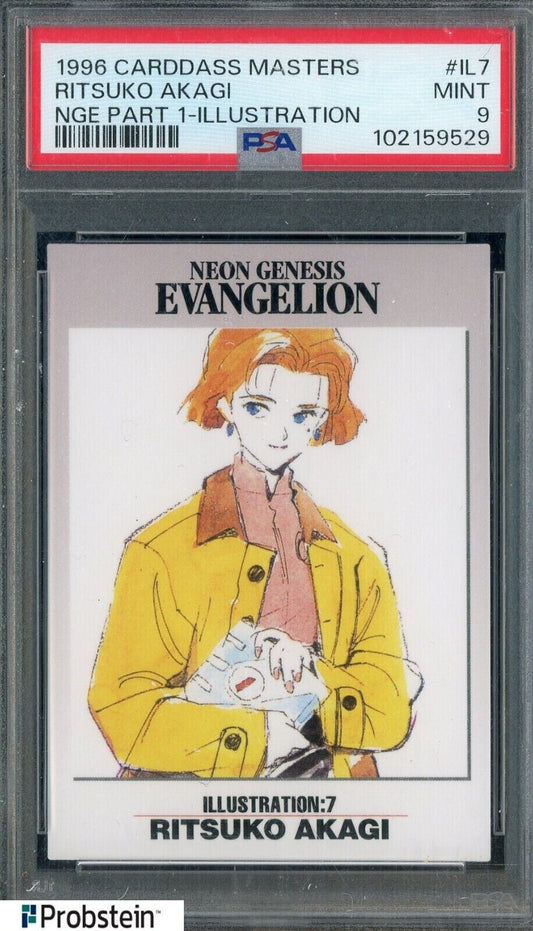 1996 Carddass Masters NGE Part 1 Illustration #IL7 Ritsuko Akagi PSA 9 MINT