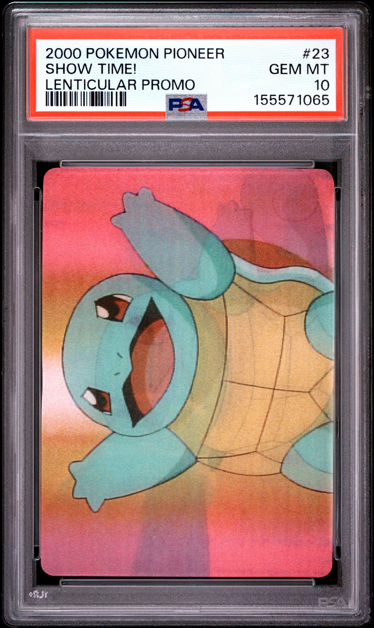 PSA 10 Squirtle Lenticular #23 Pokemon Pioneer 2000 VIZ VHS Show Time! C65