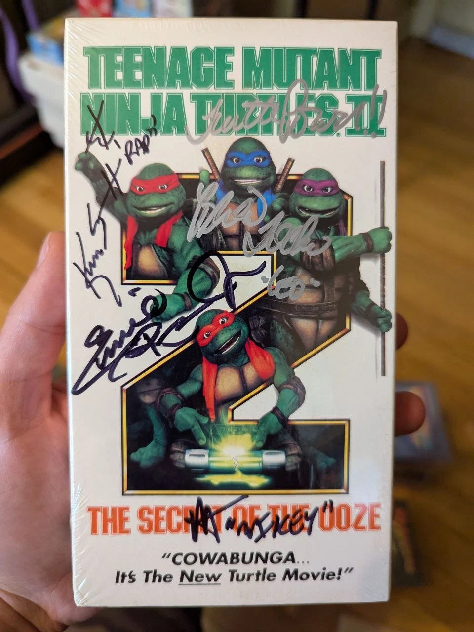TMNT 2 Ninja Turtles II Cast SEALED VHS Tape Signed Autographed Mint Condition