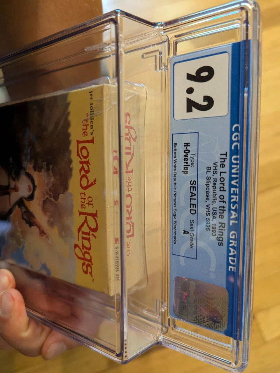 9.2 A The Lord of the Rings VHS Tape Sealed Graded CGC 1993 Animated RepublicUSA