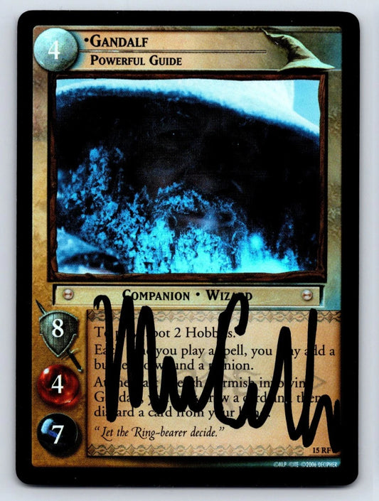 Ian Mckellen Autographed GANDALF 15RF5 FOIL NM Lord of the Rings TCG Signed Auto