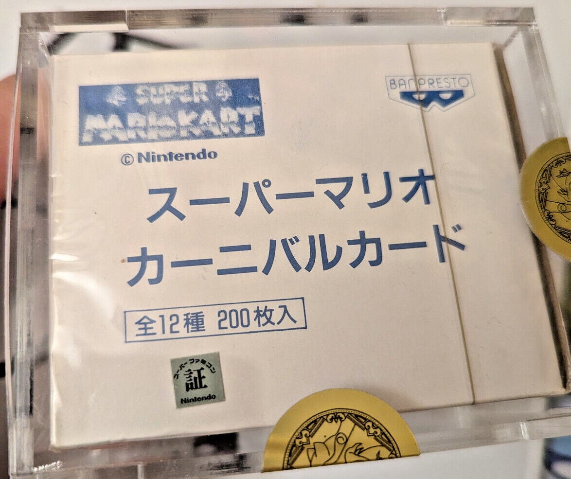 Sealed Box Super Mario Kart 1993 Banpresto Carddass Bandai Japanese RARE