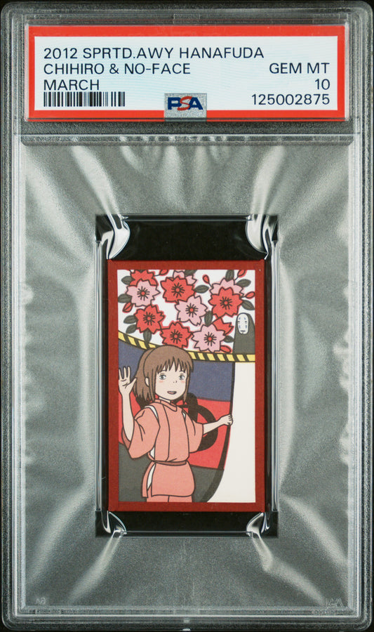 PSA 10 Chihiro, No-Face #MAR Ghibli 2012 Spirited Away Hanafuda C75