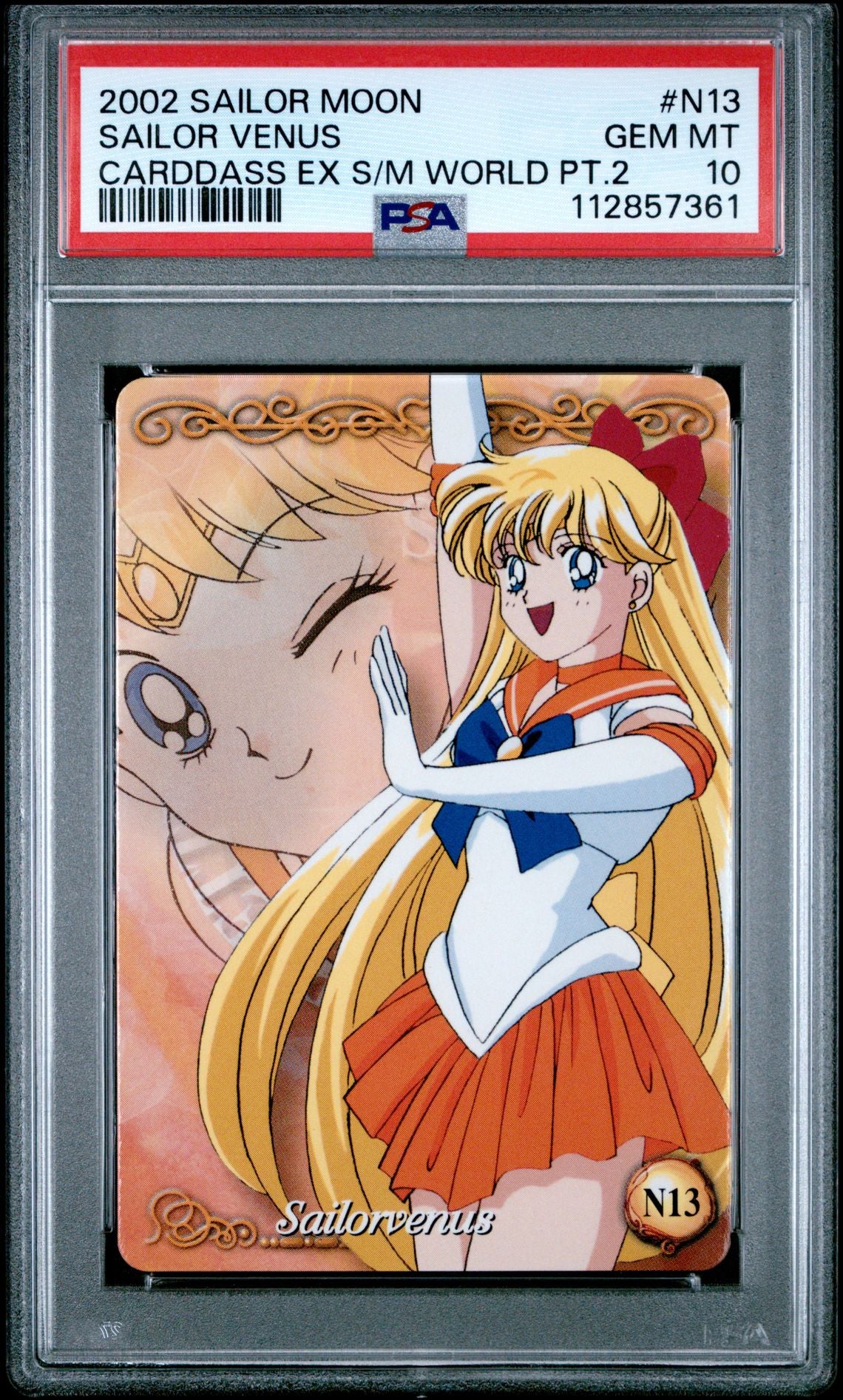 PSA 10 Pop 1 Venus #N13 EX Sailor Moon World Part 2 Carddass C61