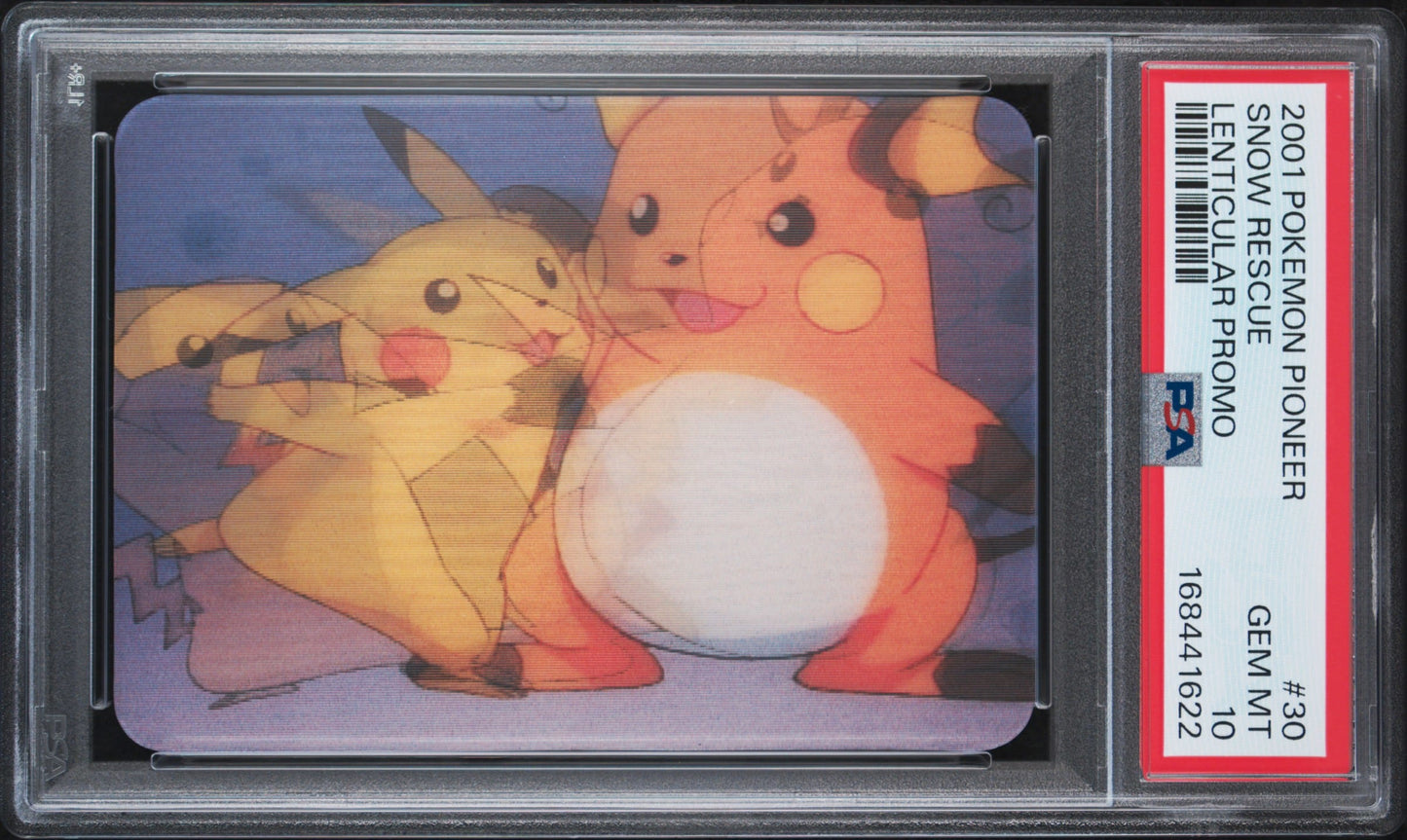 PSA 10 Pikachu Lenticular #30 Pokemon Pioneer 2001 VIZ VHS Snow Rescue C22