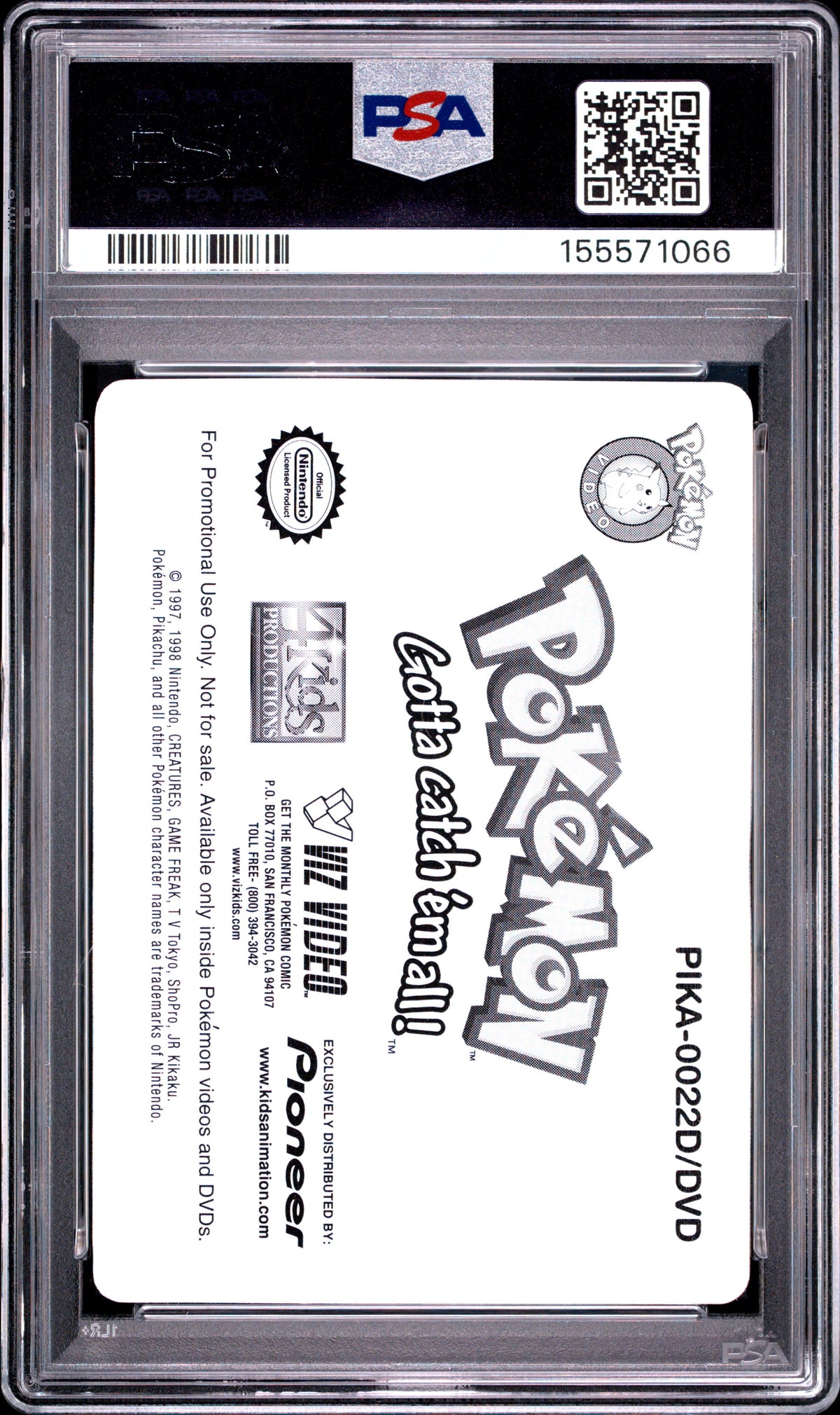 PSA 10 Jigglypuff Lenticular #22 Pokemon Pioneer 2000 VIZ VHS Hang Ten Pikachu! C66