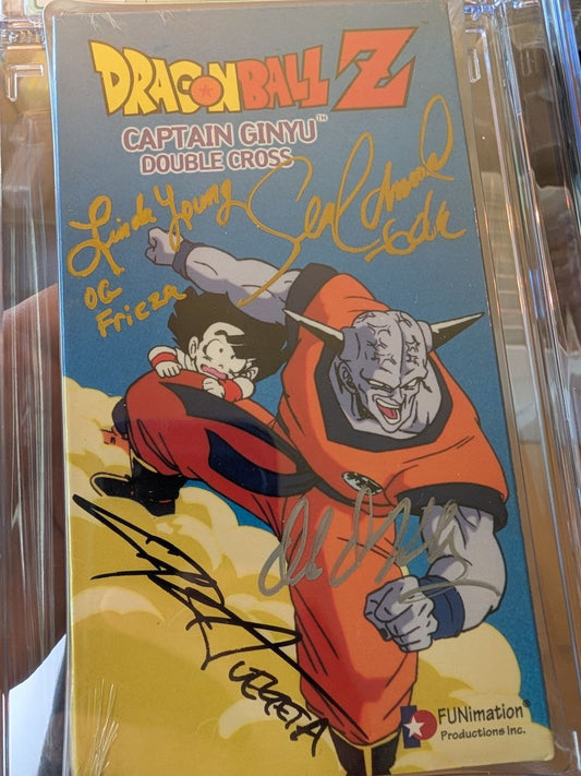 Sealed VHS 9.6 A+ Signed Auto Dragon Ball FUNimation Captain Ginyu CGC Graded