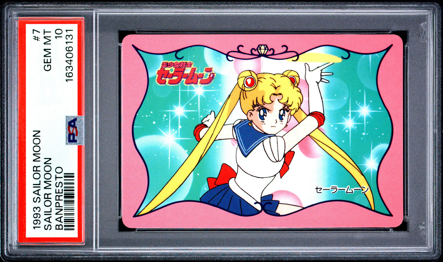 PSA 10 Moon #7 POP 1 Sailor Moon Carddass 1993 Banpresto P2 1st ed C31
