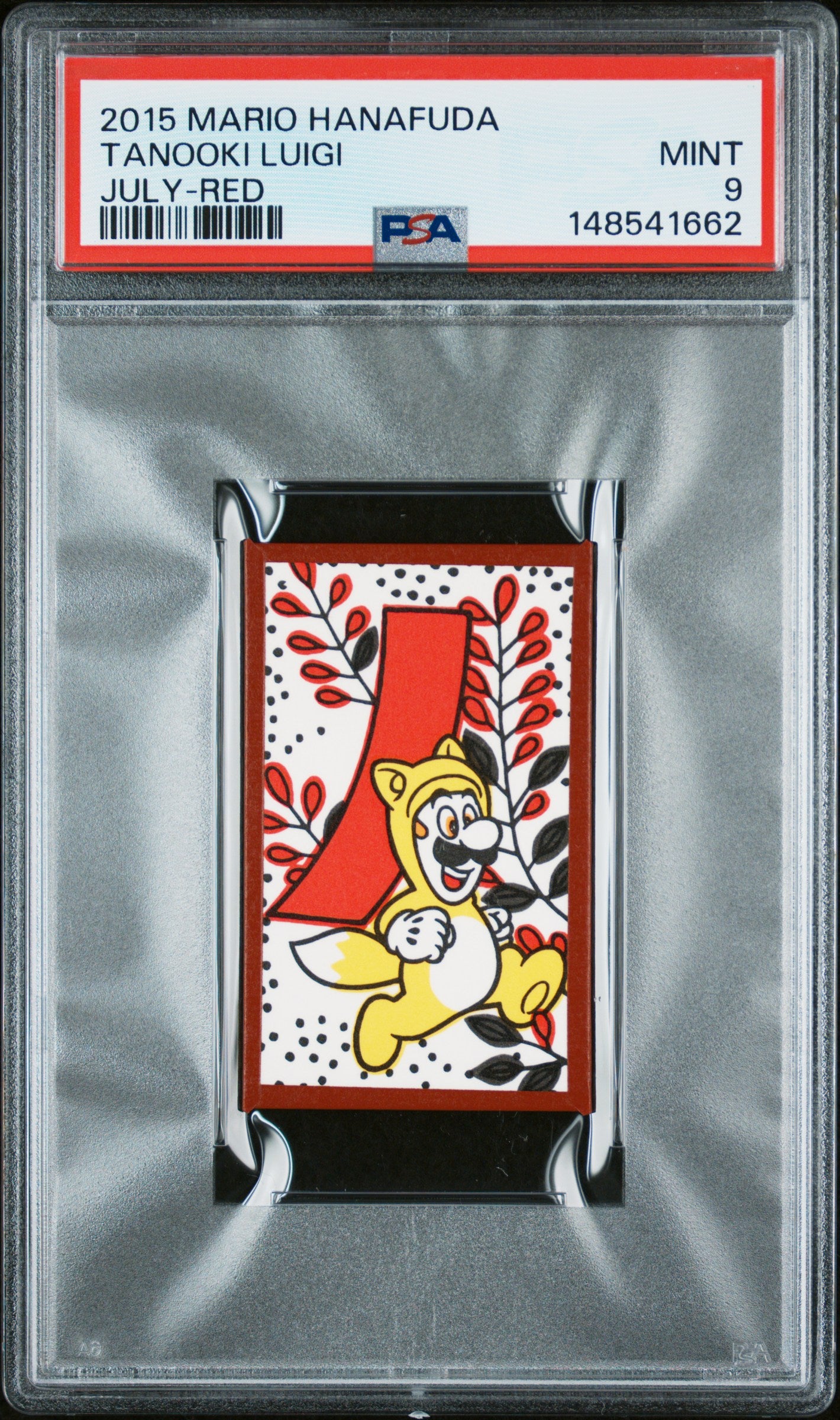PSA 9 Tanooki Luigi # Mario Hanafuda 2015 C62